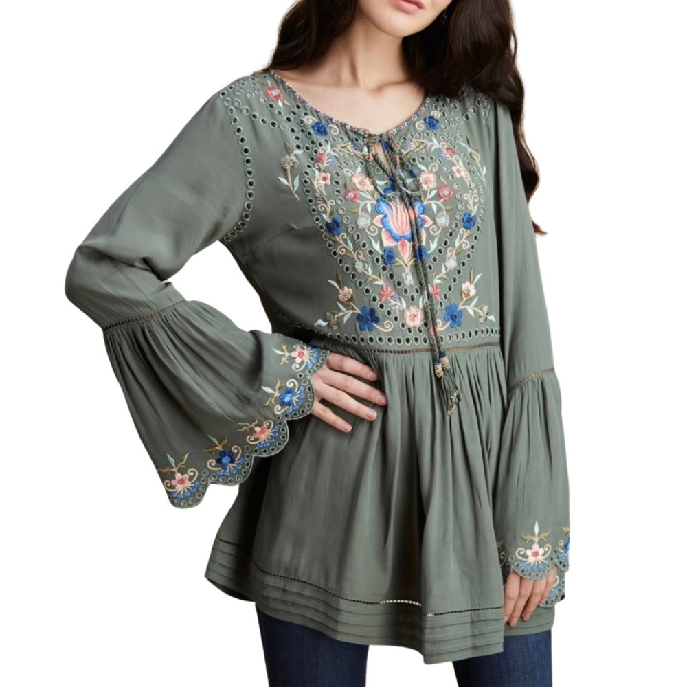 Soft Surroundings Women’s Rose Garden Blouse Size XS